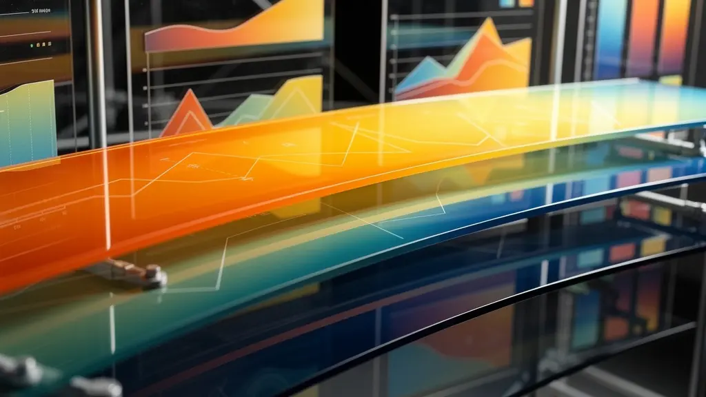 Tableau de bord moderne affichant des graphiques de tendances thermiques et indicateurs de performance