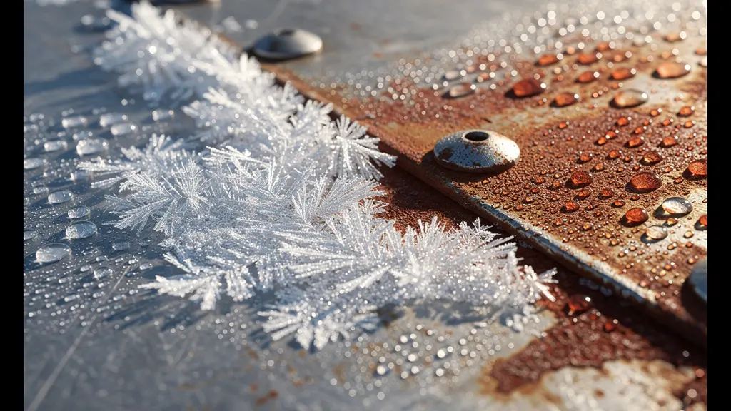Image thermographique montrant une zone froide anormale entourée de points chauds sur un bardage