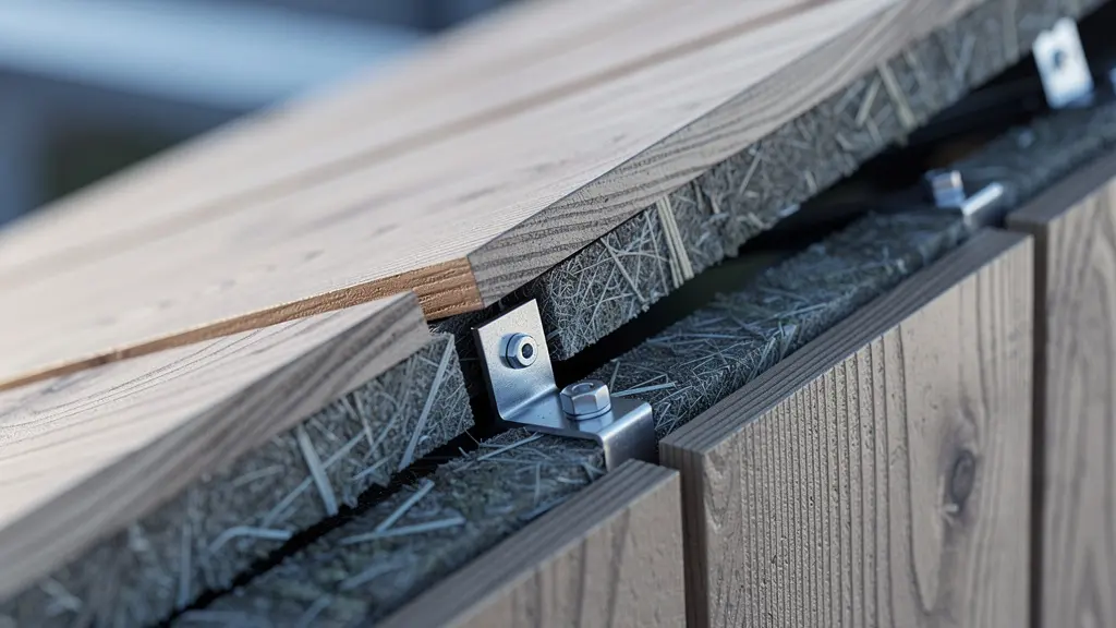 Vue macro détaillée d'un bardage ventilé montrant la complexité de l'analyse thermographique