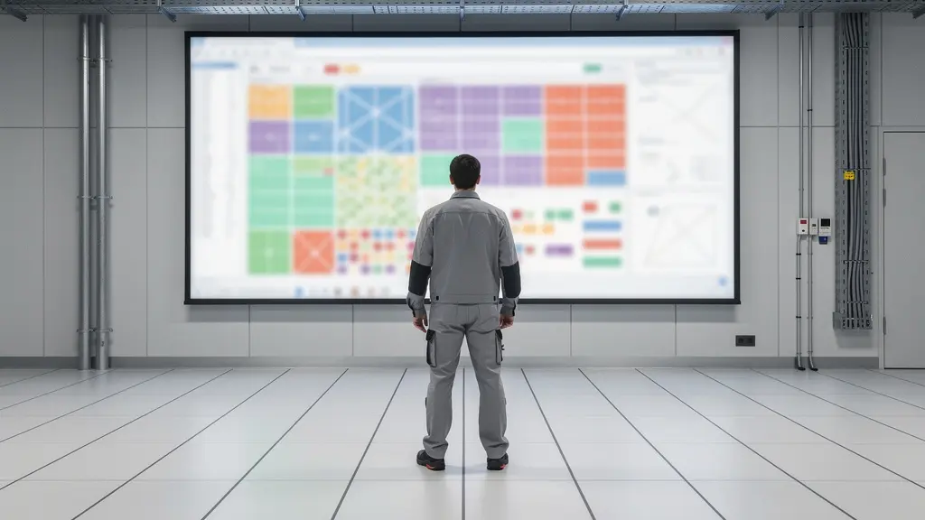 Tableau de bord avec matrice de criticité des équipements industriels