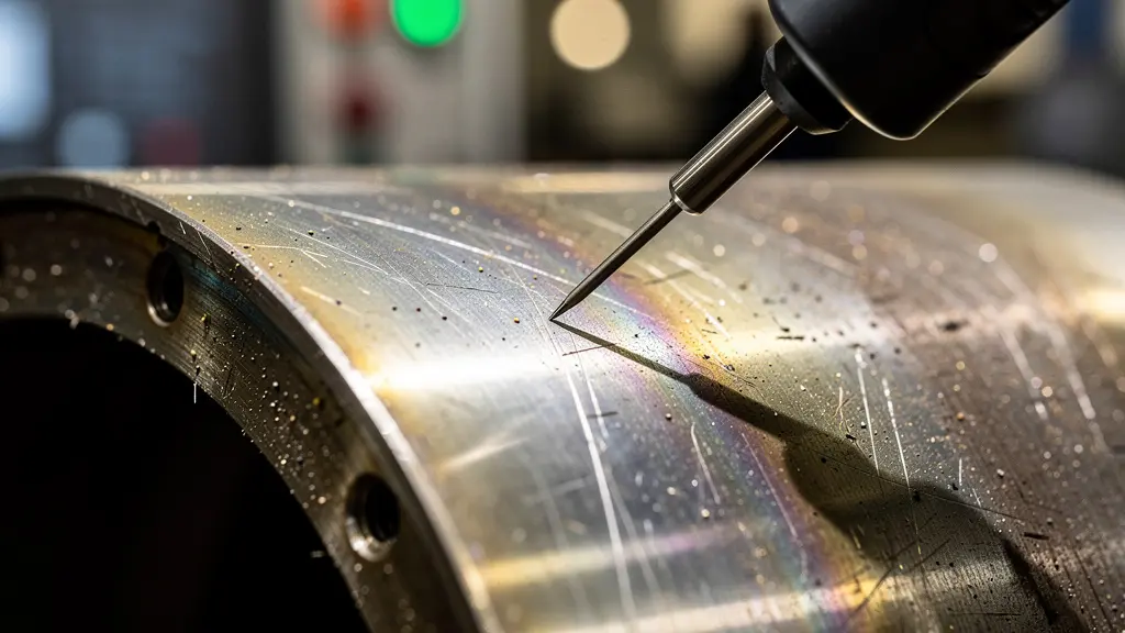 Gros plan d'une mesure thermographique sur un palier en régime stabilisé