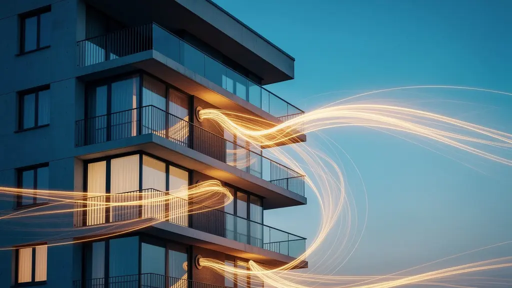 Vue thermographique d'un bâtiment révélant les zones de déperdition de chaleur invisibles à l'œil nu