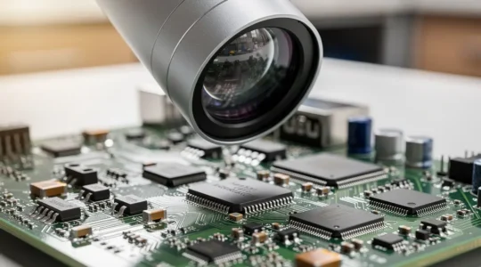 Analyse thermographique haute résolution de composants électroniques miniatures sur circuit imprimé