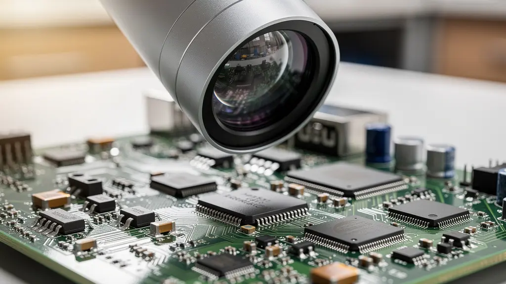 Analyse thermographique haute résolution de composants électroniques miniatures sur circuit imprimé