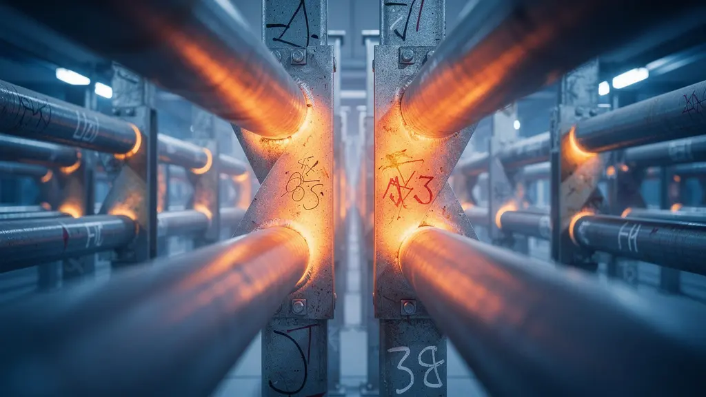 Support de tuyauterie en acier agissant comme radiateur thermique