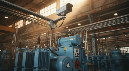 Surveillance thermique d'équipements industriels critiques avec caméra fixe montée sur support