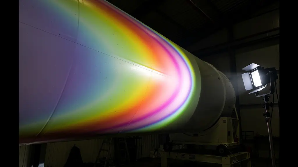 Inspection par thermographie active d'une pale d'éolienne montrant les zones de délaminage